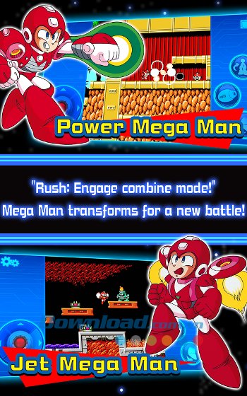Biến đổi thành Power Mega Man hoặc Jet Mega Man 