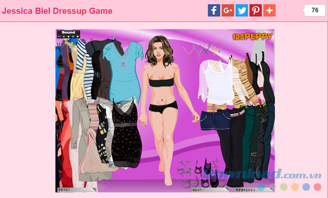Game thời trang bạn gái Jessica Biel Dressup