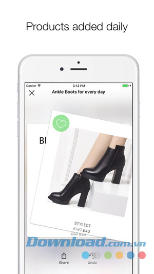 Cập nhật sản phẩm hàng ngày cùng Stylect cho iOS