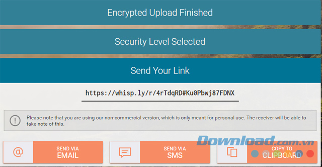 Gửi đường dẫn tải tập tin cho người khác bằng ứng dụng web Whisply Gửi đường dẫn tải tập tin cho người khác bằng ứng dụng web Whisply