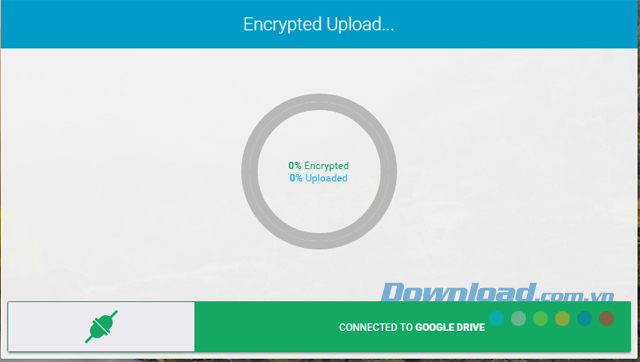 Tải lên và mã hóa tập tin cần truyền tải bằng ứng dụng web Whisply