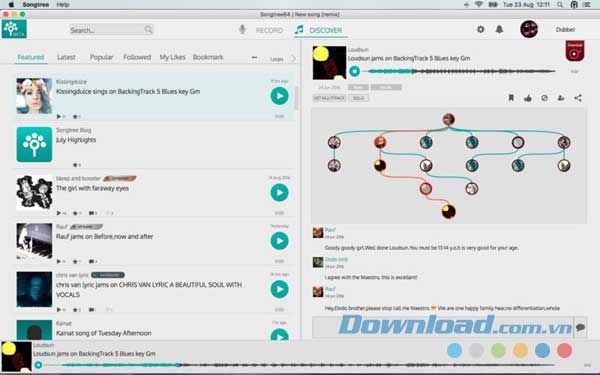 Songtree Music Maker cho Mac ứng dụng "giao lưu" âm nhạc với nhiều nhạc sĩ thế giới