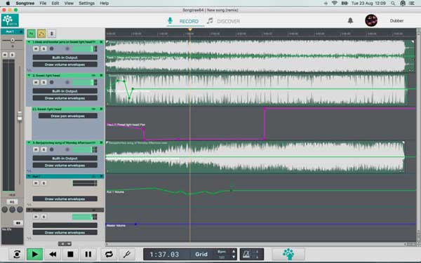 Songtree Music Maker cho Mac chỉnh bản thu âm ngay trên máy tính