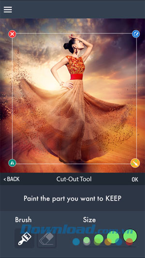 piZap cho iOS công cụ biên tập ảnh