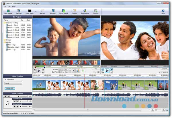 VideoPad Video Editor cho Mac mang đến bộ công cụ hiệu chỉnh video giàu tính năng