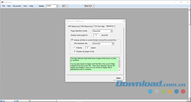 Tùy chỉnh các tính năng của ứng dụng miễn phí AFPviewer cho máy tính
