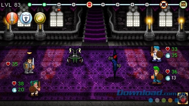 Cử các vị anh hùng tham gia vào các trận chiến quyết liệt trong game nhập vai miễn phí Soda Dungeon cho máy tính