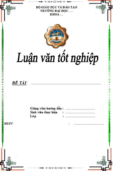 Bìa luận văn
