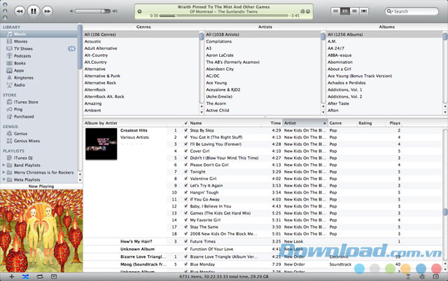 Giao diện chính của iTunes 10