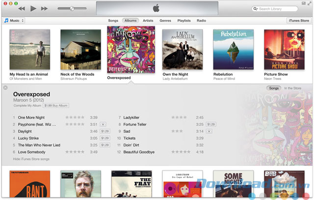 Giao diện iTunes 11