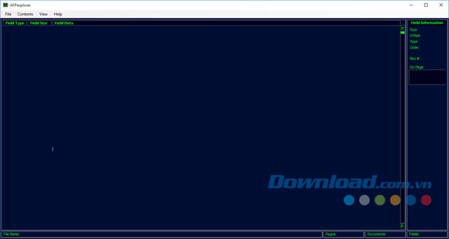 Giao diện chính của ứng dụng AFPexplorer miễn phí cho máy tính