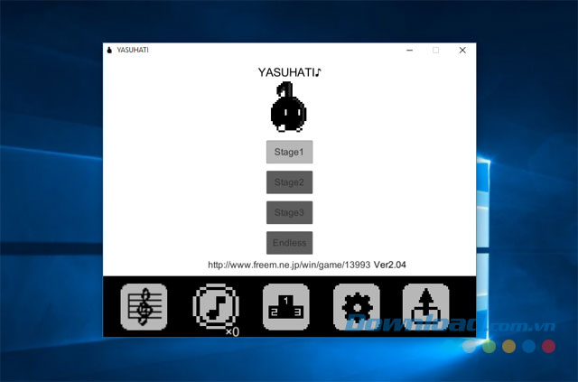 Main menu của game miễn phí Don't Stop Eighth Note (Yasuhati) cho máy tính