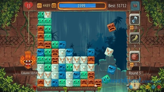 Ngăn chặn việc khối bị rơi trong game Tap the Blocks cho máy tính và Windows 10 Mobile