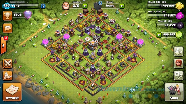 Clash of Clans: Xây dựng và chinh phục đế chế trong thế giới chiến thuật thời gian thực. https://st.download.com.vn/data/image/2017/03/24/Clash-of-Clans-giao-dien-game.jpg