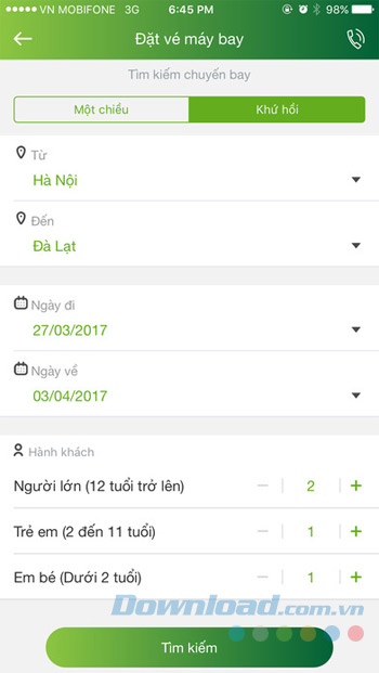 Đặt vé máy bay