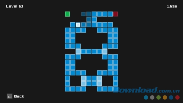 Di chuyển quét qua các ô vuông trong game trí tuệ mới Tiles cho máy tính, Mac và Linux