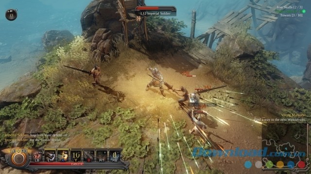 Làm quen với các nút bấm cực nhạy của game nhập vai hành động phiêu lưu Vikings - Wolves of Midgard cho máy tính