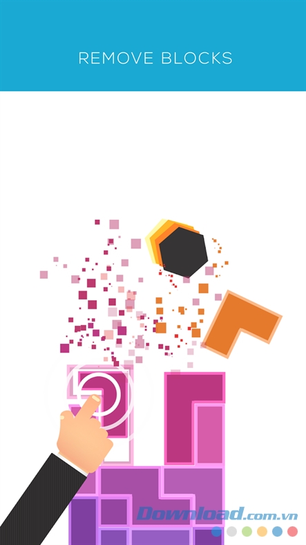Loại bỏ nhiều khối trong game vui miễn phí Six cho máy tính và Windows Phone