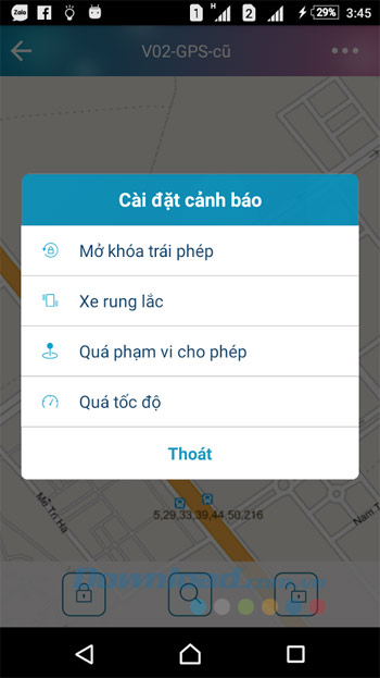 Thiết lập cảnh báo