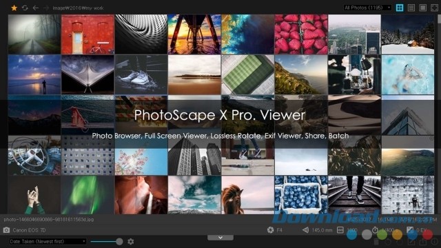 Xem ảnh trong chế độ toàn màn hình bằng ứng dụng chỉnh sửa ảnh PhotoScape X cho máy tính