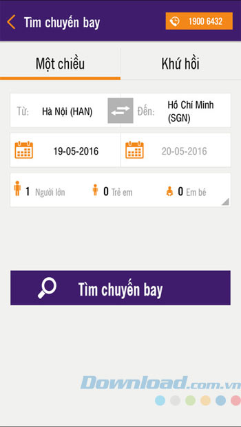Tìm chuyến bay
