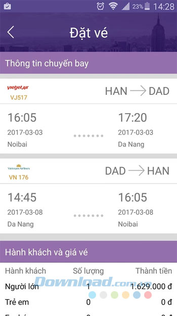 Đặt vé máy bay
