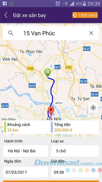 Đặt xe sân bay