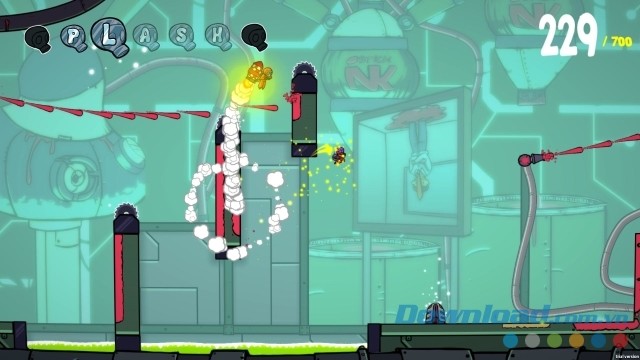 Giao diện chính của game hành động mới Splasher cho máy tính, Mac và Linux