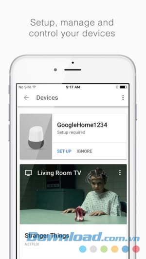 Google Home cho iOS quản lý nhiều thiết bị