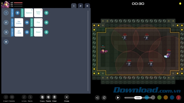 Lựa chọn các phương án thích hợp trong game chiến thuật mới Robot Master cho máy tính