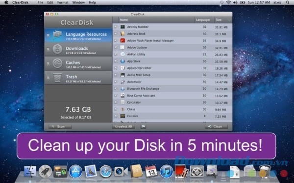 ClearDisk cho Mac làm sạch máy tính trong 5 phút