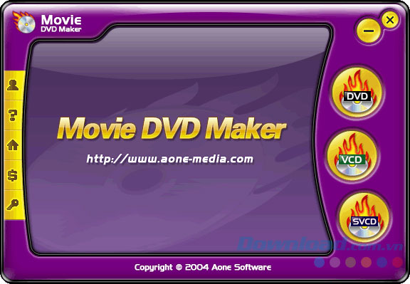 Giao diện phần mềm Movie DVD Maker