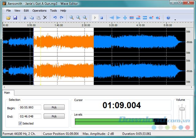 Giao diện Wave Editor 
