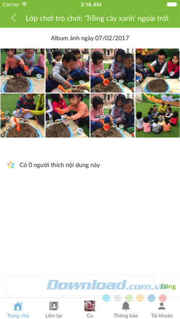Xem ảnh của con