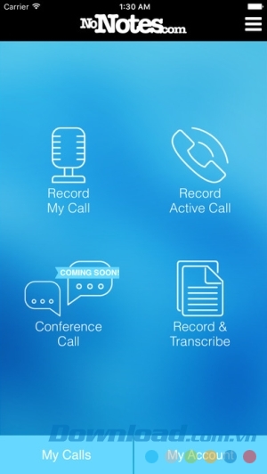 Ghi âm Call Recording by NoNotes cho iOS