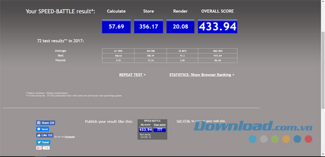 Giao diện chính của công cụ kiểm tra tốc độ trình duyệt web SPEED-BATTLE trực tuyến Giao diện chính của công cụ kiểm tra tốc độ trình duyệt web SPEED-BATTLE trực tuyến