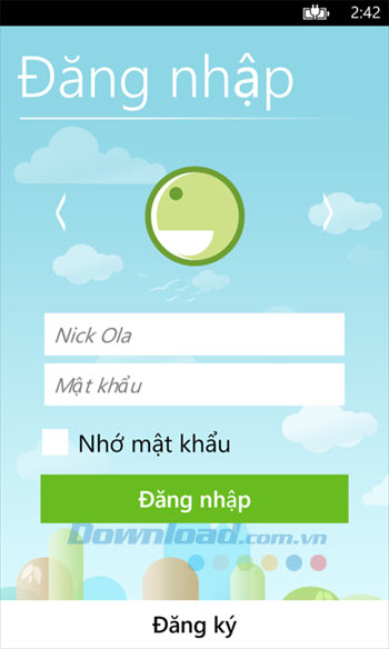 Đăng nhập Ola