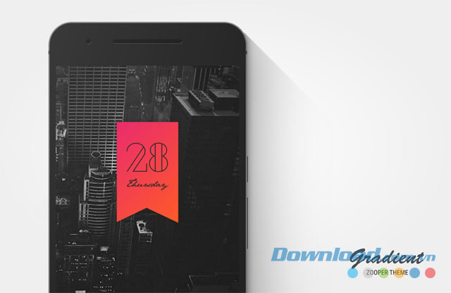 Ứng dụng "làm đẹp" giao diện điện thoại Gradient Zooper Theme cho Android