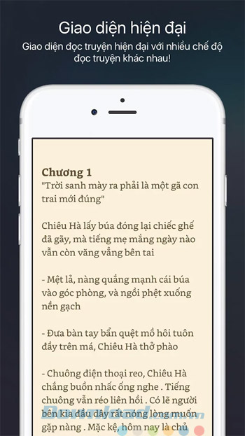 Giao diện đọc truyện Giao diện đọc truyện