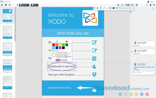 Giao diện Xodo PDF Viewer & Editor 