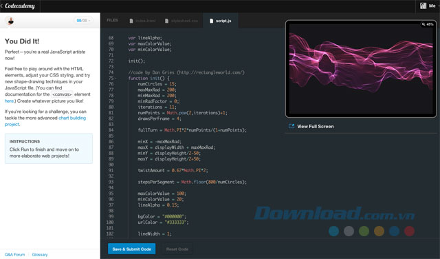 Website dạy lập trình miễn phí Codecademy