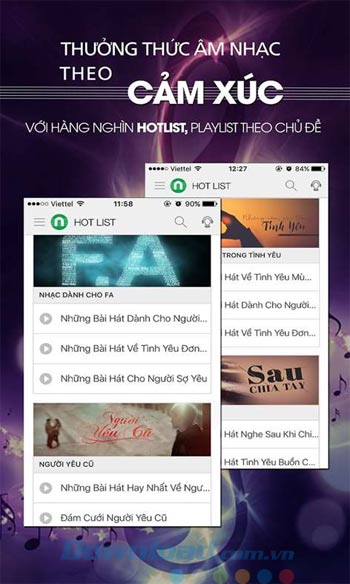 Thưởng thức nhạc theo cảm xúc