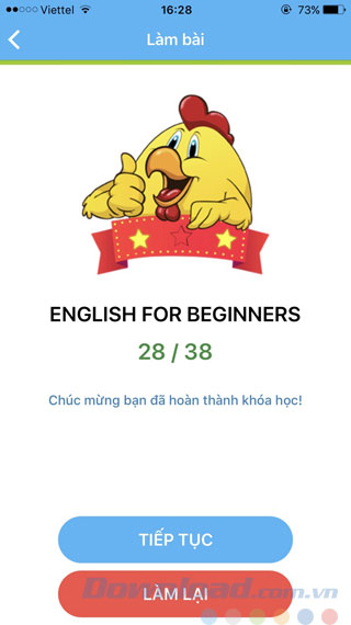 Kết quả bài kiểm tra