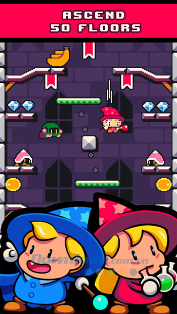 Giao diện game Drop Wizard Tower cho iOS