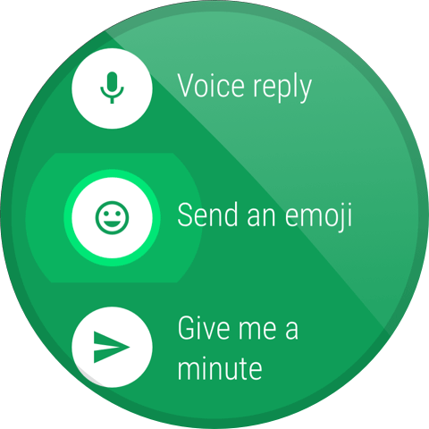 Giao diện Hangouts trên đồng hồ Android Wear