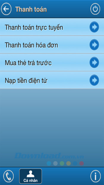 Giao diện DongA Internet Banking