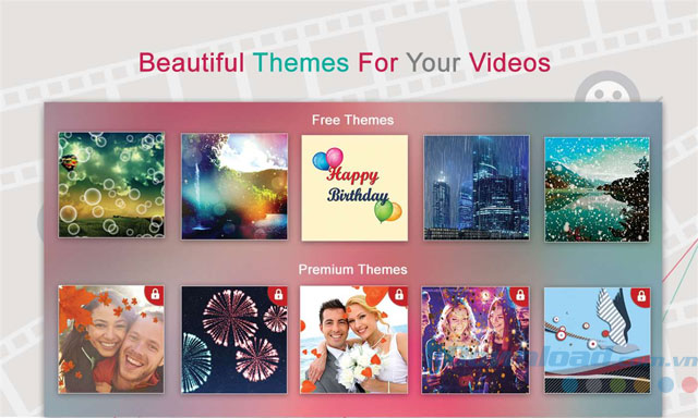 Áp dụng theme lên video 