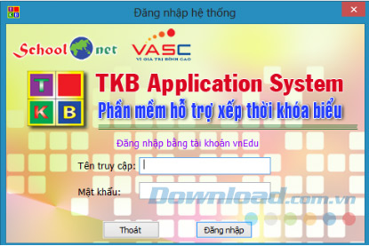 Đăng nhập TKB