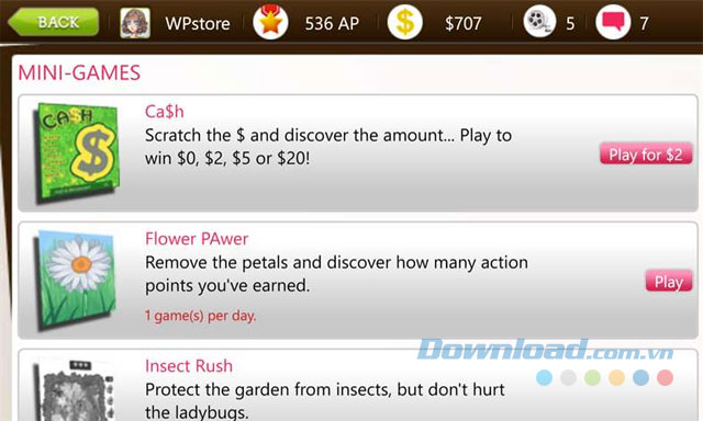 Chơi mini game