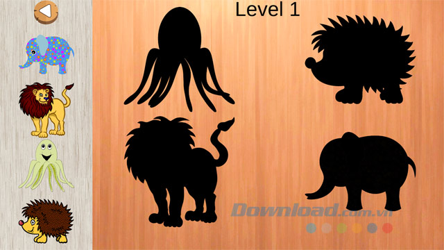 Giao diện game Animals Puzzles For Toddlers cho Android